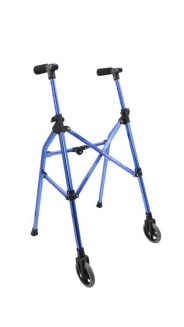 矢車菊藍(lán)色陽(yáng)極帶輪四邊收合助行器   型號(hào)：YM-C33