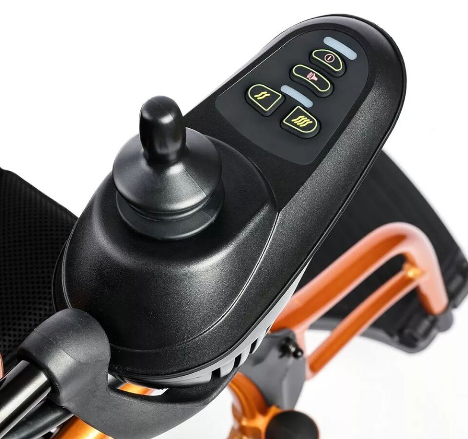 Wheelchair controller with brush