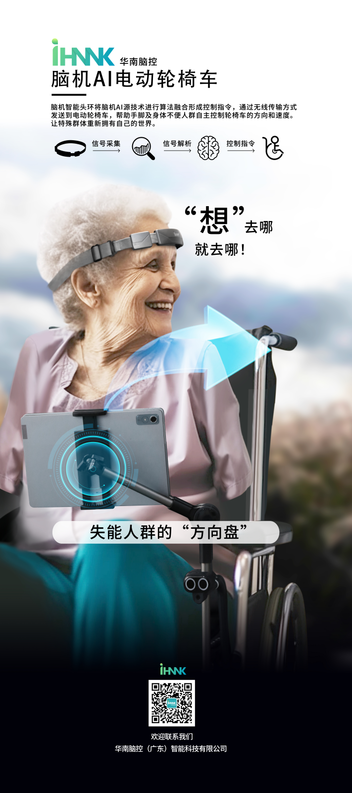 腦機(jī)AI電動(dòng)輪椅車